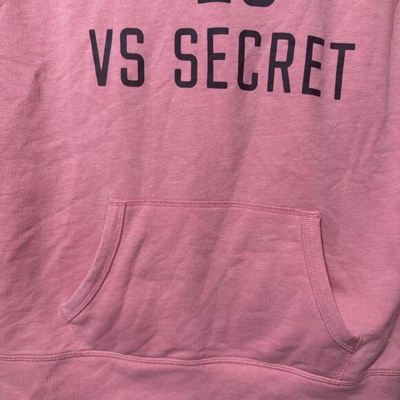 Victoria Secret Womens Sweater S Small Light Pink Hoodie VS New York V Neck - Picture 3 of 10